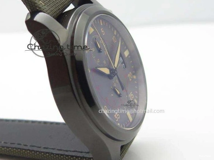 MIROTIME 0506 SunProtective Pilot Top Gun Miramar IWC388002 V6 1:1 Best Edition Ceramic Case On Nylon Strap A 7325
